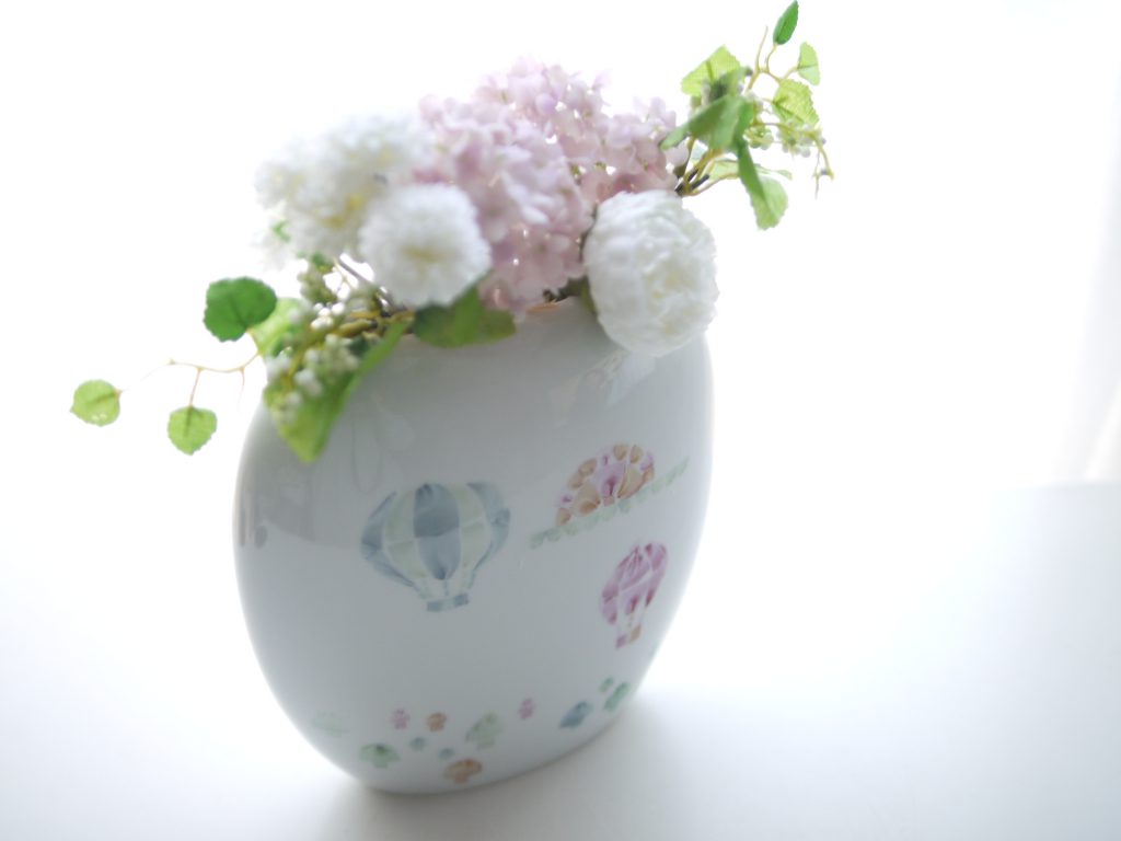 ポーセラーツ　銀座　花瓶　メルシー銀座 (2)